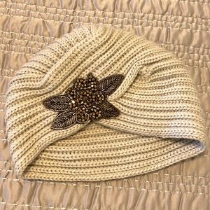 Winter hat beaded beanie